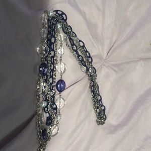 3 /$8 Blue & silver necklace w/4 different lengths